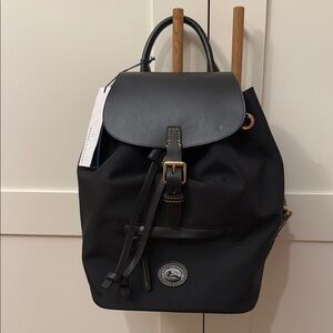 Dooney & Bourke Black Backpack with Drawstring Closure